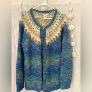 Oversized “cottage core” cardigan